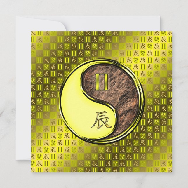 Tarjeta Gemini y el dragón de la Tierra (Anverso)