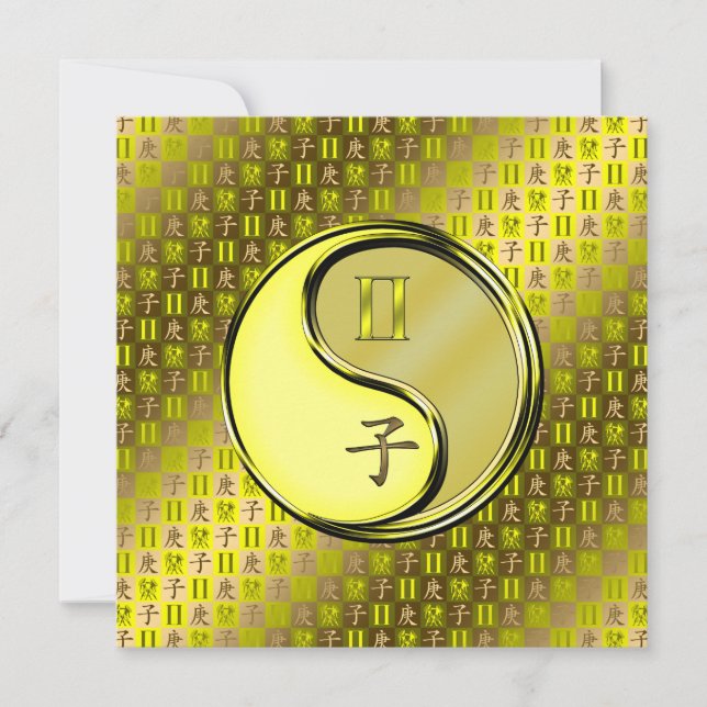 Tarjeta Gemini y Rata Metalizado (Anverso)