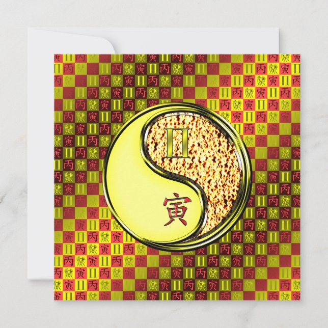 Tarjeta Gemini y Tigre de Fuego (Anverso)