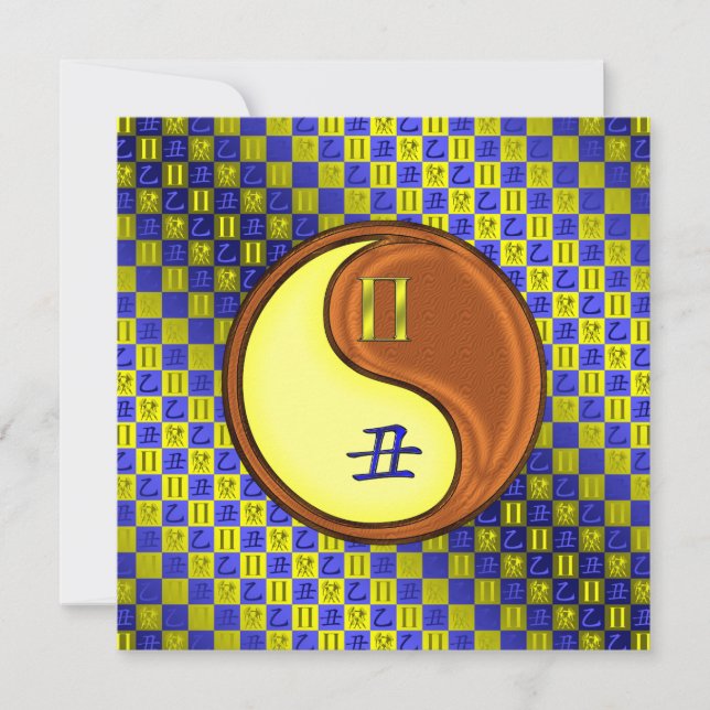 Tarjeta Gemini y Wood Ox (Anverso)