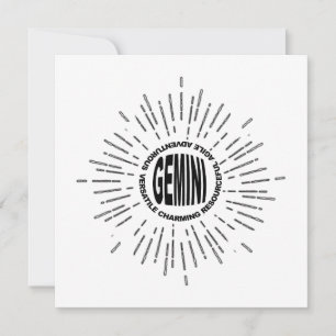 Tarjeta Géminis El Cumpleaños Feliz De Mayo Junio Zodiaco 