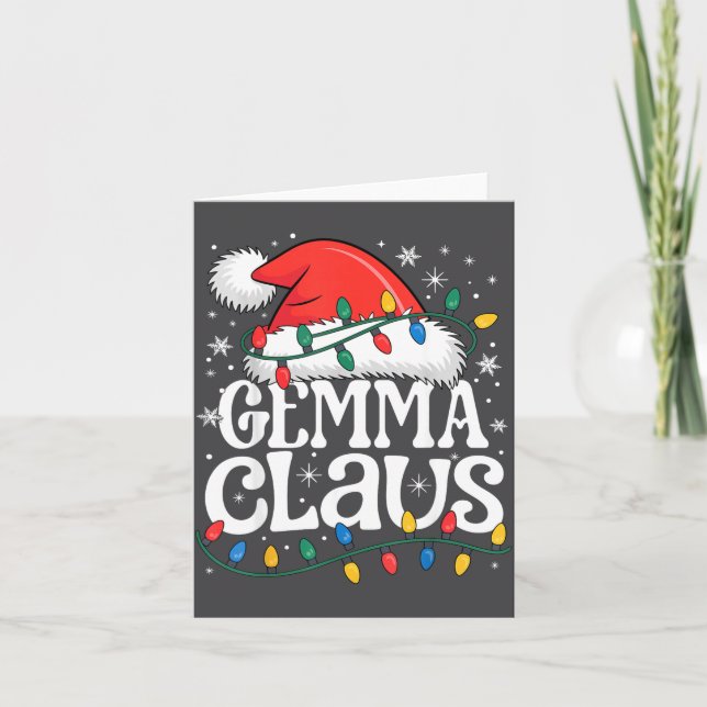 Tarjeta Gemma Claus Funny Xmas Christmas Grandma Holiday S (Anverso)