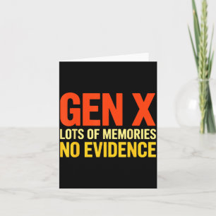 Tarjeta Gen X Muchos Recuerdos Evidencia Divertido Sarcást