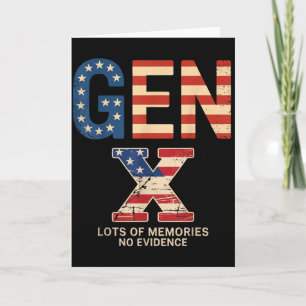Tarjeta Gen X Muchos Recuerdos Sin Evidencia Divertido Ret
