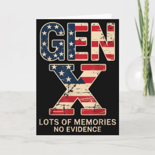 Tarjeta Gen X Muchos Recuerdos Sin Evidencia Divertido Ret