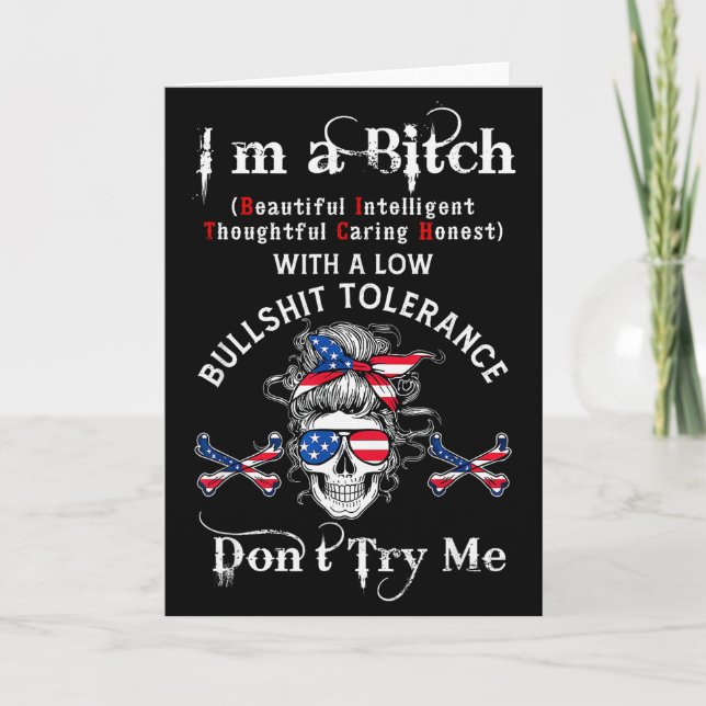 Tarjeta Gen X Skeleton I’m A Beautiful Intelligent Skeleto (Anverso)