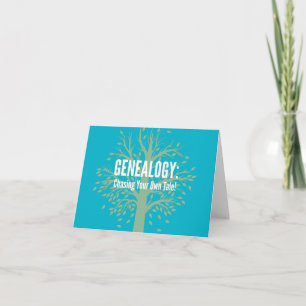 Tarjeta Genealogía Notecards (Verde azulado)