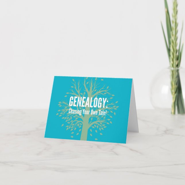 Tarjeta Genealogía Notecards (Verde azulado) (Anverso)