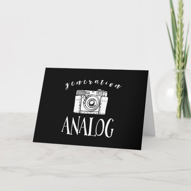 Tarjeta Generación de fotógrafo de cámara analógica de víd (Anverso)