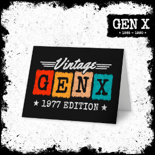 Tarjeta Generación Gen X Generación Gen Xer Nacido 1977 Ge
