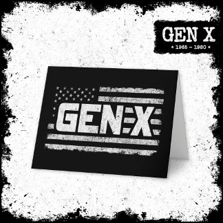 Tarjeta Generación X Bandera Americana Orgullosa Gen Xer G
