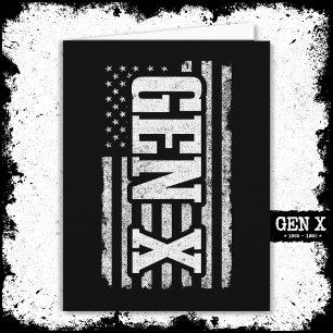 Tarjeta Generación X Bandera Americana Orgullosa Gen Xer G