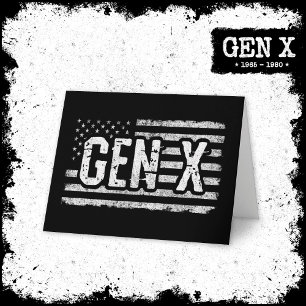 Tarjeta Generación X Gen Xer Bandera Americana Orgullosa G