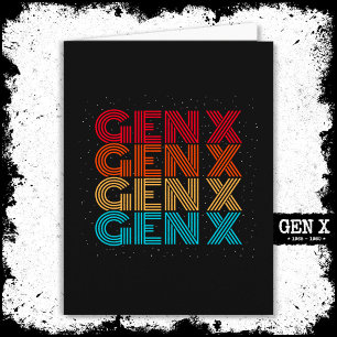Tarjeta Generación X Gen Xer Gen X Retro Vintage Gen X