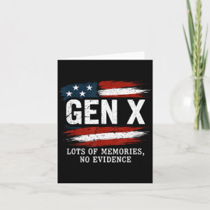 Tarjeta Generación X Muchos Recuerdos Sin Evidencia Bander