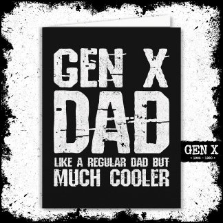 Tarjeta Generación X Papá Gen Xer Papá Noel de los años 60