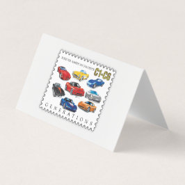 TARJETA GENERACIONES DEL ARTE DEL AUTOMÓVIL