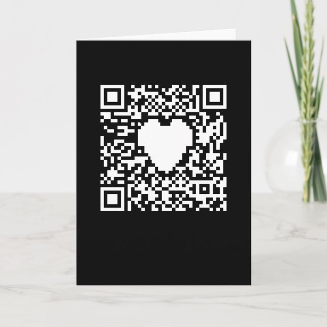Tarjeta Generador de código QR con un corazón (Anverso)