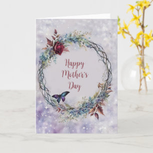 Tarjeta General de Día de la Madre con mariposa de guirnal