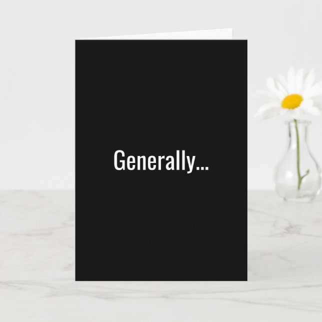 Tarjeta Generalmente, donde hay humo, hay fuego (Planta pequeña)