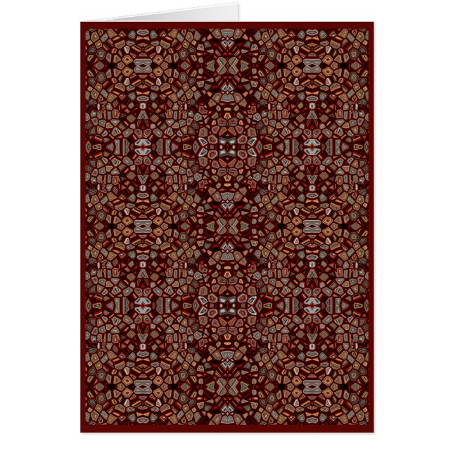 Tarjeta generativa del arte del mosaico de Brown, (Frente)