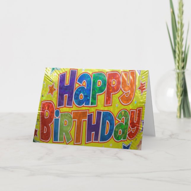 Tarjeta genérica de globo de cumpleaños (Anverso)