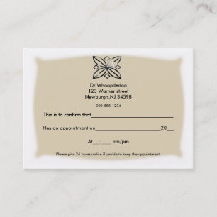 tarjeta genérica de la cita