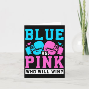 Tarjeta Género Revelar Fiesta Azul Vs Rosa Que Ganan Boxeo