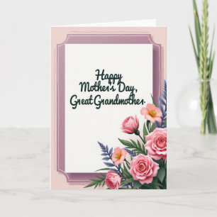 Tarjeta genial del día de la madre florecer