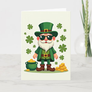Tarjeta genial del duende afortunado