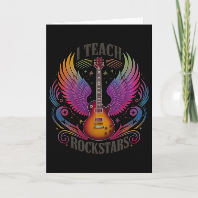 Tarjeta Genial enseño a estrellas de rock profesor coro es (Anverso)