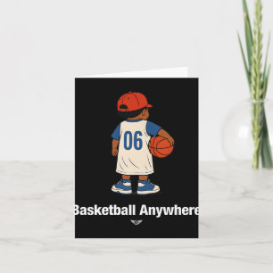 Tarjeta Genial Lindo Baloncesto En Cualquier Lugar Con Un 