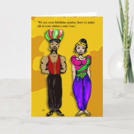 Tarjeta Genies del cumpleaños