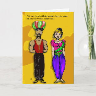 Tarjeta Genies del cumpleaños