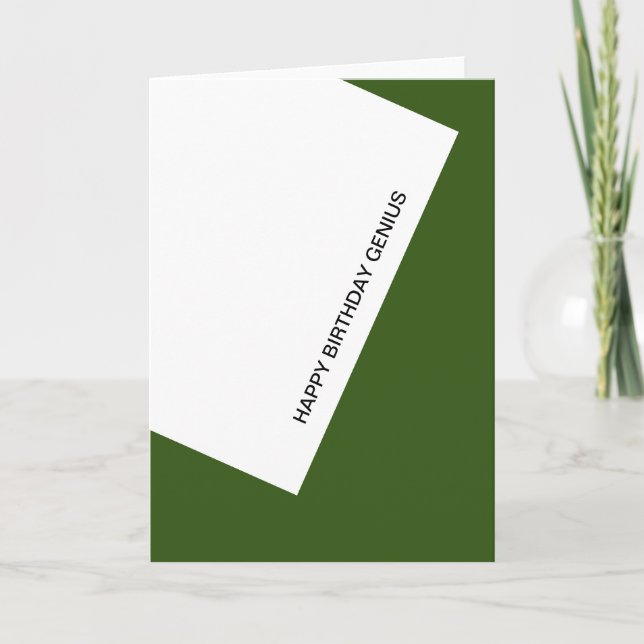 Tarjeta genio de feliz cumpleaños (Anverso)