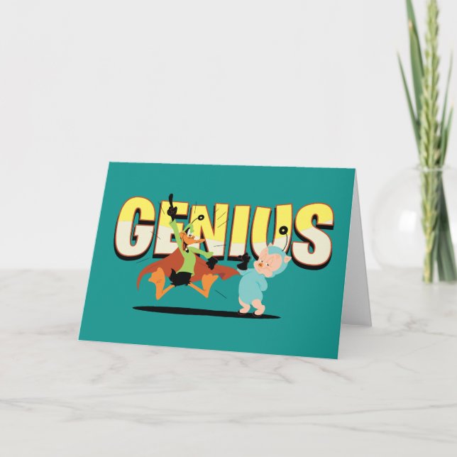 Tarjeta "Genius" Pato Dodgers & Eager, joven cadete espaci (Anverso)