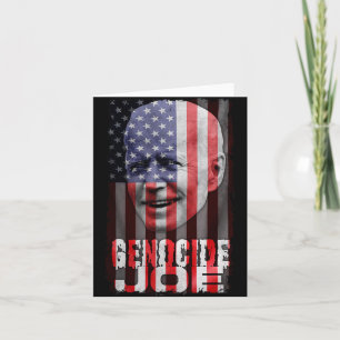 Tarjeta Genocidio Joe Biden Anti Biden Vampiro Bandera Ame