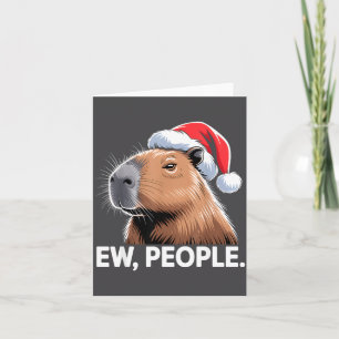 Tarjeta Gente asquerosa Capybara Humor de Navidad