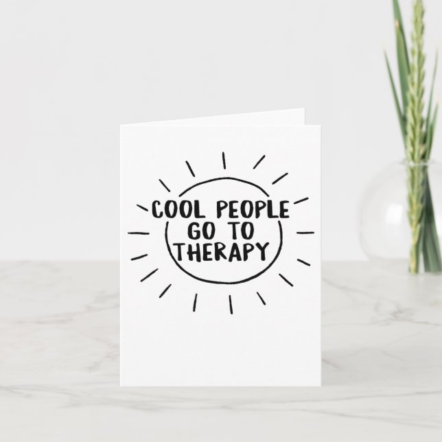 Tarjeta Gente Cool De Salud Va A Terapia Conciencia Terapi (Anverso)