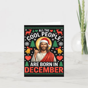 Tarjeta Gente Cool Nace En Diciembre Navidad Cristiana