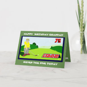 Tarjeta gentileza de golf 75 cumpleaños