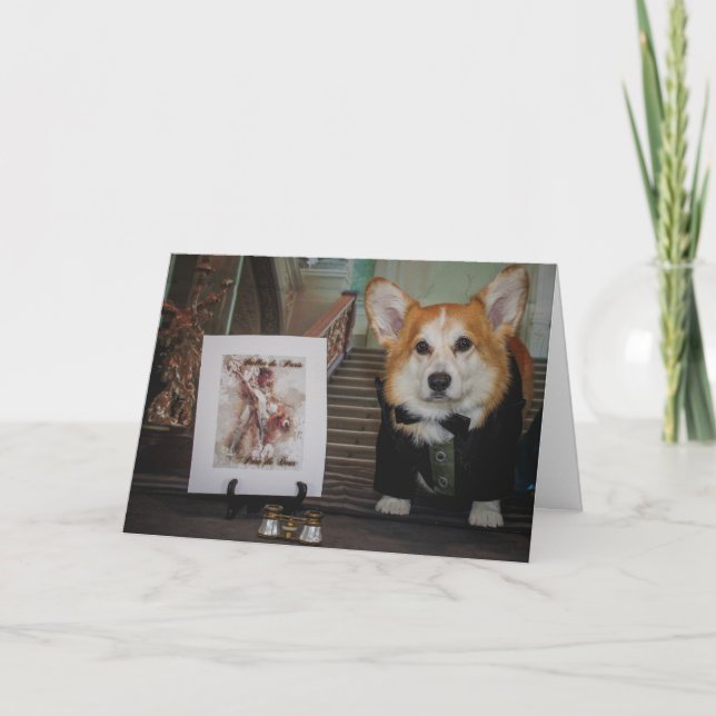 Tarjeta Gentleman Bru Bumbles en blanco (Anverso)