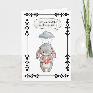 Tarjeta Genuine Apology Minimalist Greeting Card