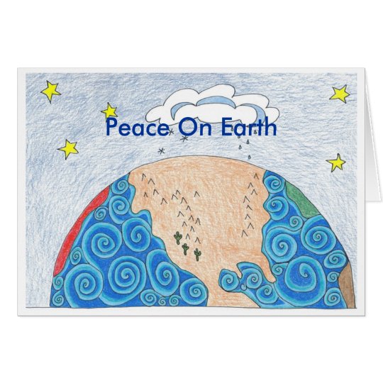 Tarjeta geografía física, paz en la tierra