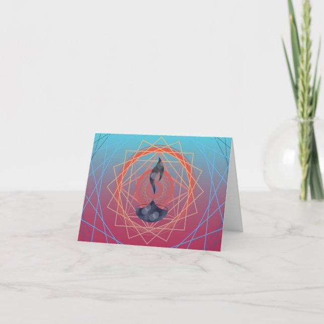 Tarjeta geographics del diya de los saludos del diwali (Anverso)