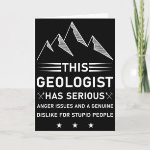 Tarjeta Geología Ciencia de la Tierra Camiseta Divertida d