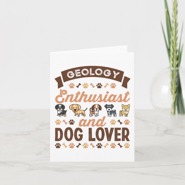 Tarjeta Geology Enthusiast and Dog Lover Gift (Anverso)