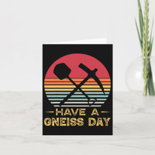 Tarjeta Geology Pun Geólogo Gneiss Day Funny Earth Scien
