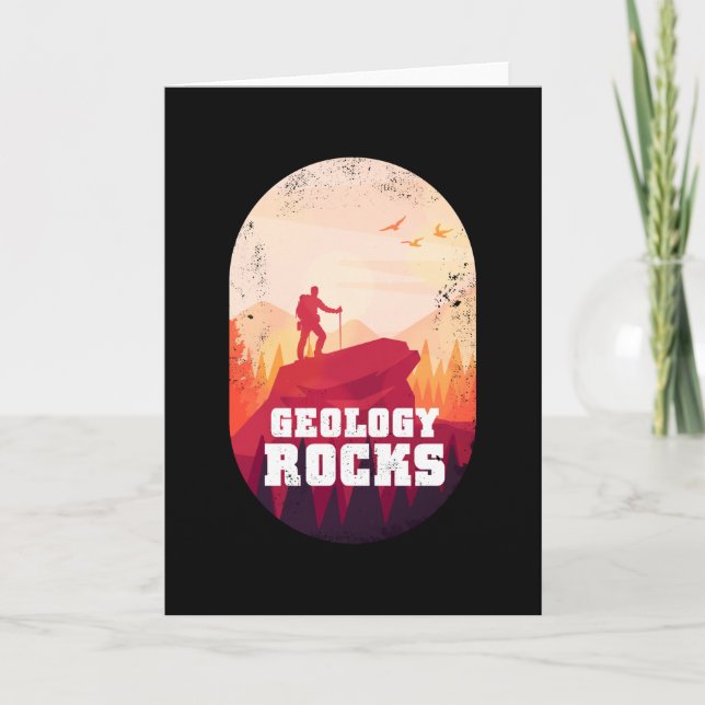 Tarjeta Geology Rocks Funny Mountain Geólogo (Anverso)