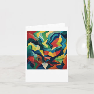 Tarjeta Geometría De Resumen Vibrante Pegatina Iii